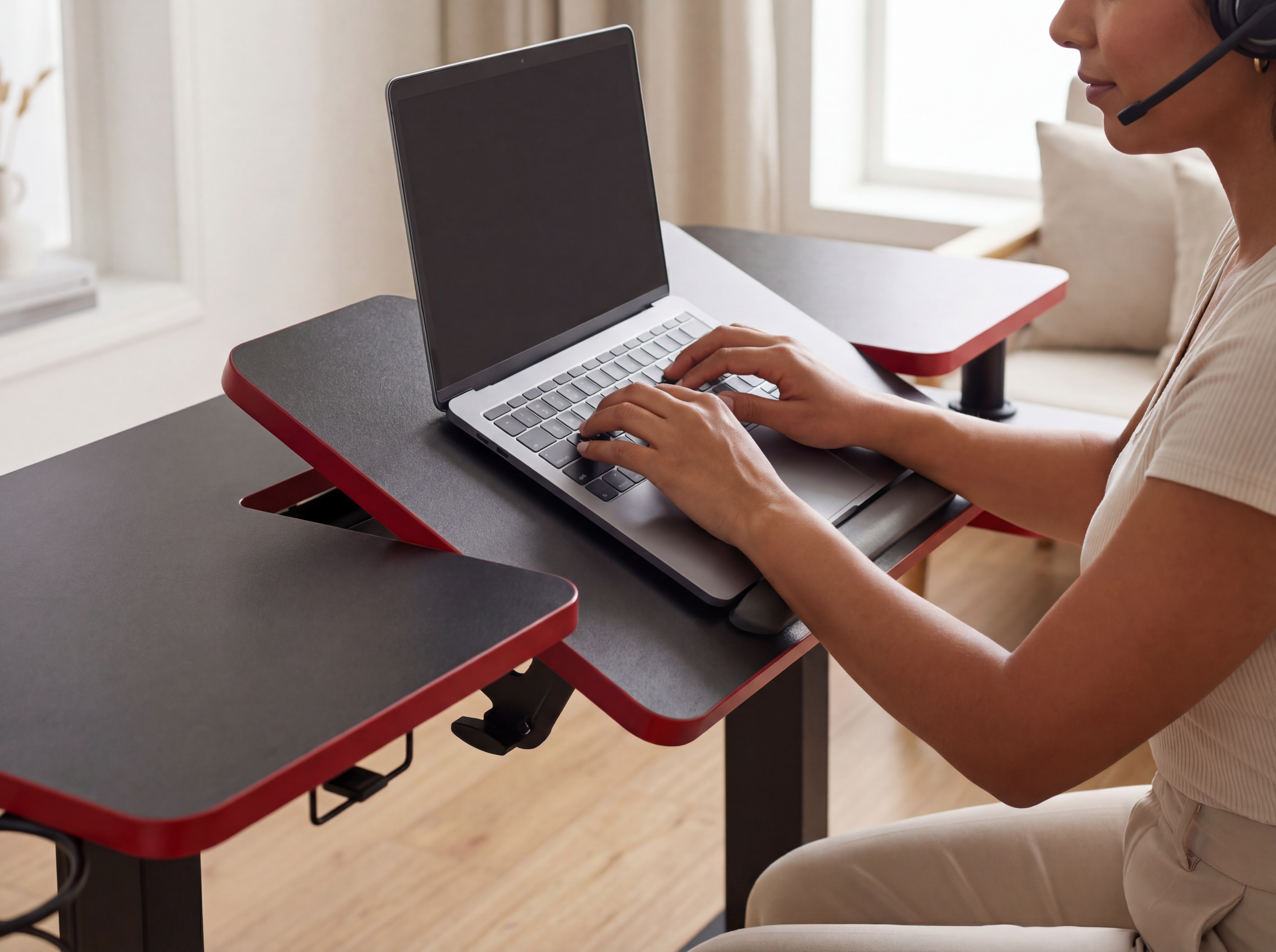 Bandeja ergonómica inclinable